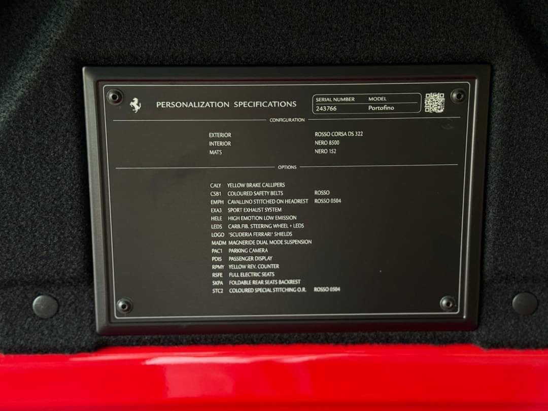 2019 Ferrari Portofino Rosso Corsa Metallic